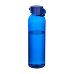 Recycled plastic bottle, silicone carry handle, 630ml royal blue colour