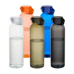 Recycled plastic bottle, silicone carry handle, 630ml royal blue colour