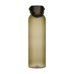 Recycled plastic bottle, silicone carry handle, 630ml dark green colour
