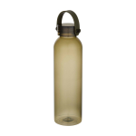 Recycled plastic bottle, silicone carry handle, 630ml dark green colour