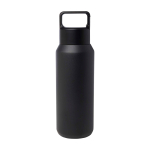 Recycled stainless steel bottle, suitable for carbonated drinks, 600ml black colour