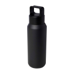 Recycled stainless steel bottle, suitable for carbonated drinks, 600ml black colour