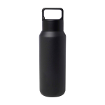Recycled stainless steel bottle, suitable for carbonated drinks, 600ml black colour