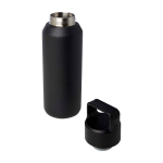 Recycled stainless steel bottle, suitable for carbonated drinks, 600ml black colour