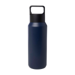 Recycled stainless steel bottle, suitable for carbonated drinks, 600ml navy-blue colour