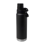 Eco double-wall bottle, anti-leak screw lid, 700ml black colour