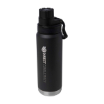 Eco double-wall bottle, anti-leak screw lid, 700ml black colour