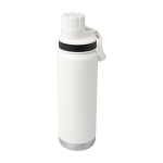 Eco double-wall bottle, anti-leak screw lid, 700ml white colour
