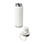 Eco double-wall bottle, anti-leak screw lid, 700ml white colour