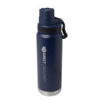 Eco double-wall bottle, anti-leak screw lid, 700ml navy-blue colour