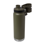 Eco double-wall bottle, anti-leak screw lid, 700ml dark green colour