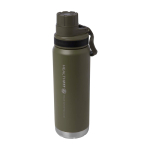 Eco double-wall bottle, anti-leak screw lid, 700ml dark green colour