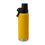 Eco double-wall bottle, anti-leak screw lid, 700ml dark yellow colour