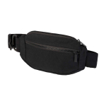 Recycled material shoulder bag, large main pocket black colour