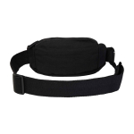 Recycled material shoulder bag, large main pocket black colour