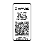 Recycled material shoulder bag, large main pocket black colour