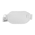 Recycled material shoulder bag, large main pocket white colour