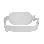 Recycled material shoulder bag, large main pocket white colour