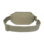 Recycled material shoulder bag, large main pocket green colour