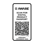 Recycled material shoulder bag, large main pocket green colour