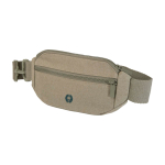 Recycled material shoulder bag, large main pocket green colour