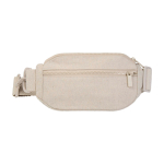 Recycled material shoulder bag, large main pocket ivory colour