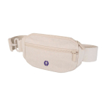 Recycled material shoulder bag, large main pocket ivory colour