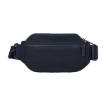 Recycled material shoulder bag, large main pocket navy-blue colour