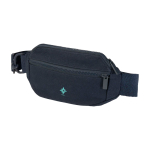 Recycled material shoulder bag, large main pocket navy-blue colour