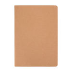 Planner-style notebook, kraft paper cover, stitched spine, A5 natural colour