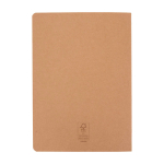 Planner-style notebook, kraft paper cover, stitched spine, A5 natural colour