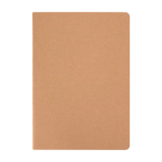 Kraft cardboard notebook, stitched spine, A5, dotted pages natural colour