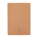 Kraft cardboard notebook, stitched spine, A5, dotted pages natural colour