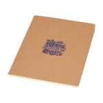 Kraft cardboard notebook, stitched spine, A5, dotted pages natural colour