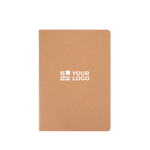 Kraft cardboard notebook, stitched spine, A5, dotted pages