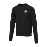 Unisex crew neck jumper, 350 g/m2, Elevate Life black colour