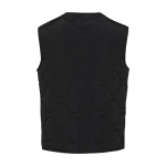 Unisex recycled nylon gilet, textured, 110 g/m2, Elevate NXT black colour second rear view