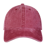 Casual washed-effect cap, recycled cotton, 245 g/m2 burgundy colour