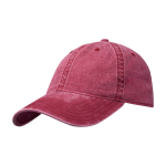Casual washed-effect cap, recycled cotton, 245 g/m2 burgundy colour