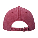 Casual washed-effect cap, recycled cotton, 245 g/m2 burgundy colour