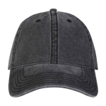 Casual washed-effect cap, recycled cotton, 245 g/m2 black colour