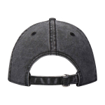Casual washed-effect cap, recycled cotton, 245 g/m2 black colour
