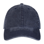 Casual washed-effect cap, recycled cotton, 245 g/m2 navy-blue colour