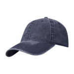Casual washed-effect cap, recycled cotton, 245 g/m2 navy-blue colour