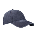 Casual washed-effect cap, recycled cotton, 245 g/m2 navy-blue colour