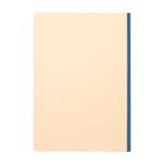 Soft cover notebook, sugarcane paper, RPET, A5, ruled pages navy-blue colour