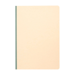 Soft cover notebook, sugarcane paper, RPET, A5, ruled pages pastel green colour