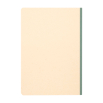 Soft cover notebook, sugarcane paper, RPET, A5, ruled pages pastel green colour