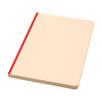 Soft cover notebook, sugarcane paper, RPET, A5, ruled pages salmon colour