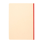 Soft cover notebook, sugarcane paper, RPET, A5, ruled pages salmon colour
